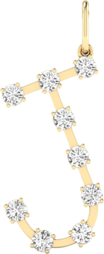 Everlee Orbit Letter "J" Lab Diamond Charm in 14K