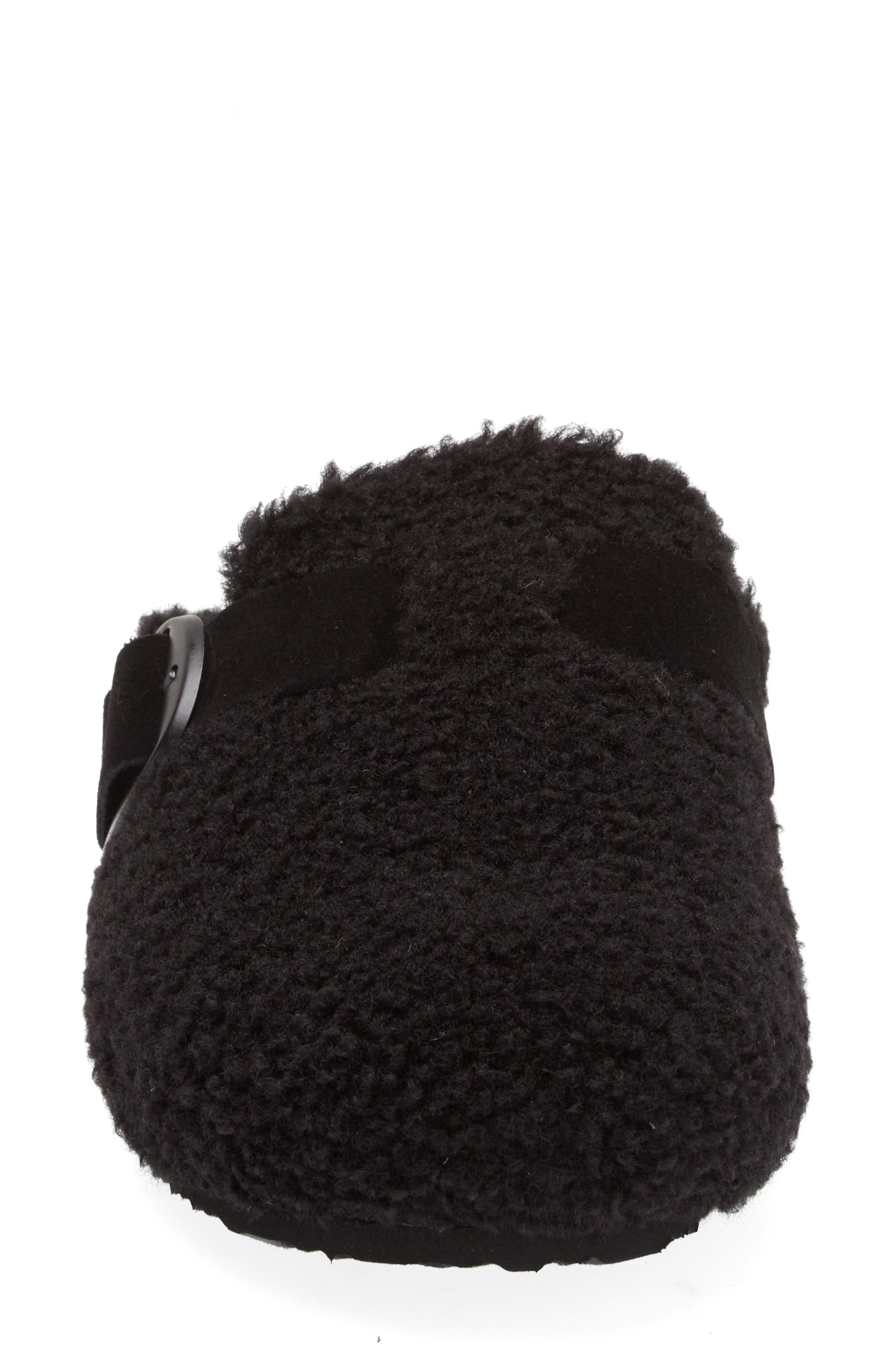 Cuddle Faux Shearling Slipper, Alternate, color, BLACK