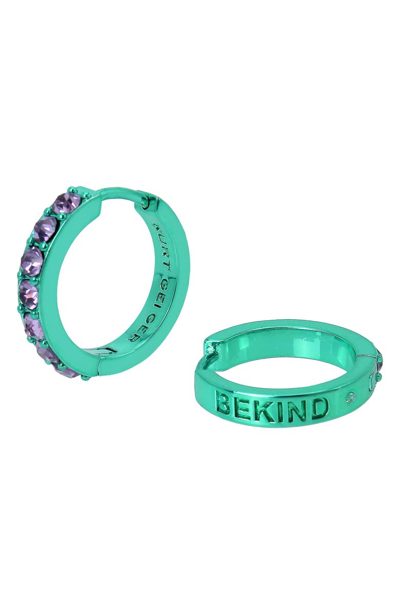 Kurt Geiger London Crystal Huggie Hoop Earrings, Alternate, color,