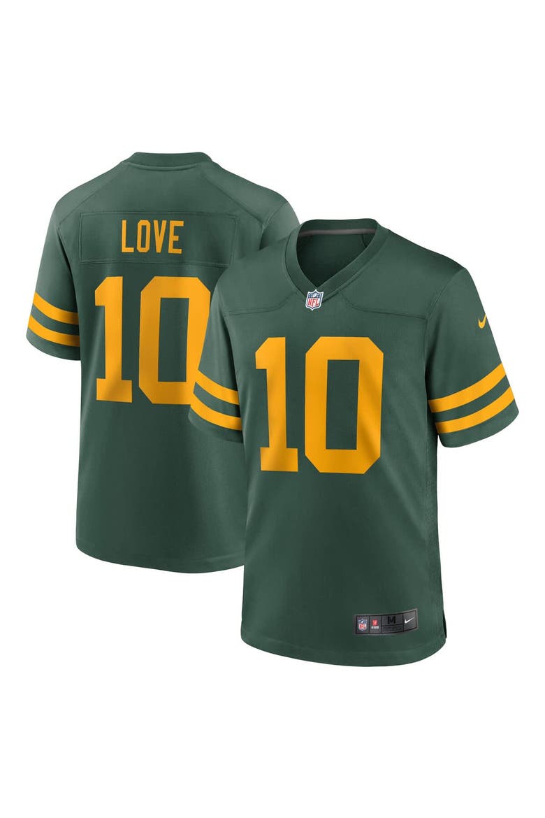 Men's Nike Jordan Love Green Green Bay Packers Alternate Game