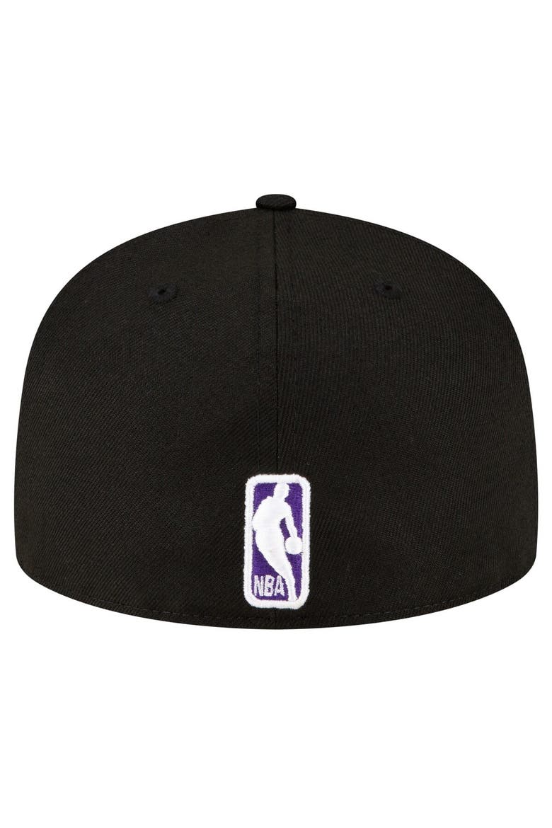 Men's New Era Black Sacramento Kings 59FIFTY Fitted Hat, Alternate, color, Black