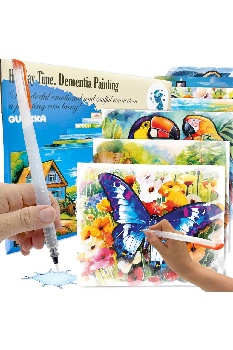 Reusable Water Painting Activity Set for Seniors - Dementia-Friendly, Main, color, Tropics