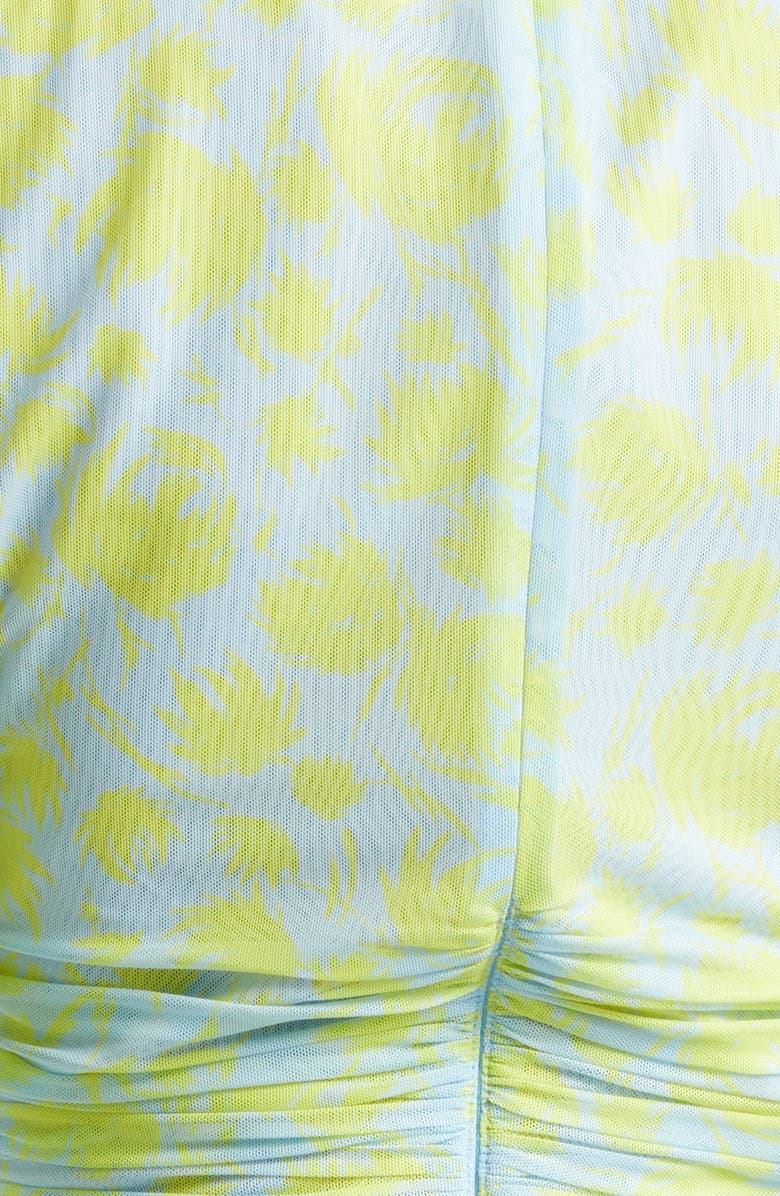 Cinq à Sept Aniya Floral Mesh Top, Alternate, color, Serene Sky/ Fresh Lime