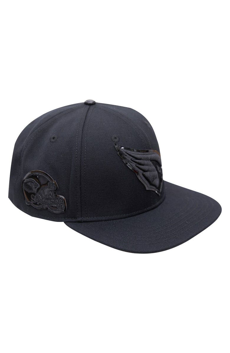 PRO STANDARD Men's Pro Standard  Arizona Cardinals Triple Black Snapback Hat, Main, color, 