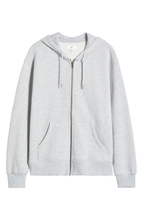 Bp. Front Zip Hoodie In Grey Soft Heather