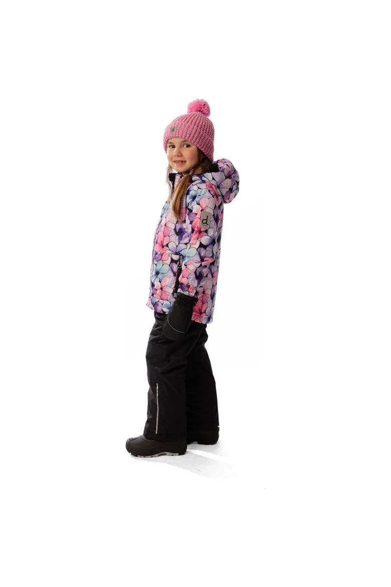 Floral Jacket & Foot Strap Pants Two Piece Snowsuit, Alternate, color, Purple Floral Print