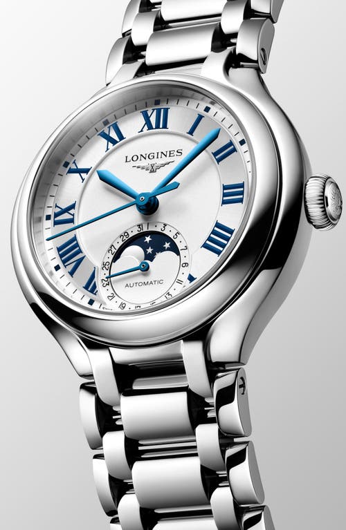 Longines Primaluna Moonphase Bracelet Watch, 34mm In Metallic