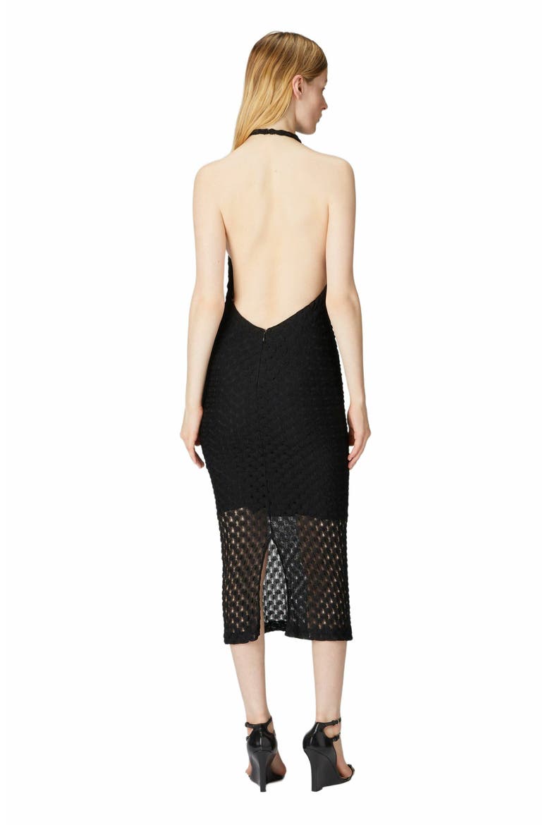 Midi Dress With Halter Neck, Alternate, color, Black