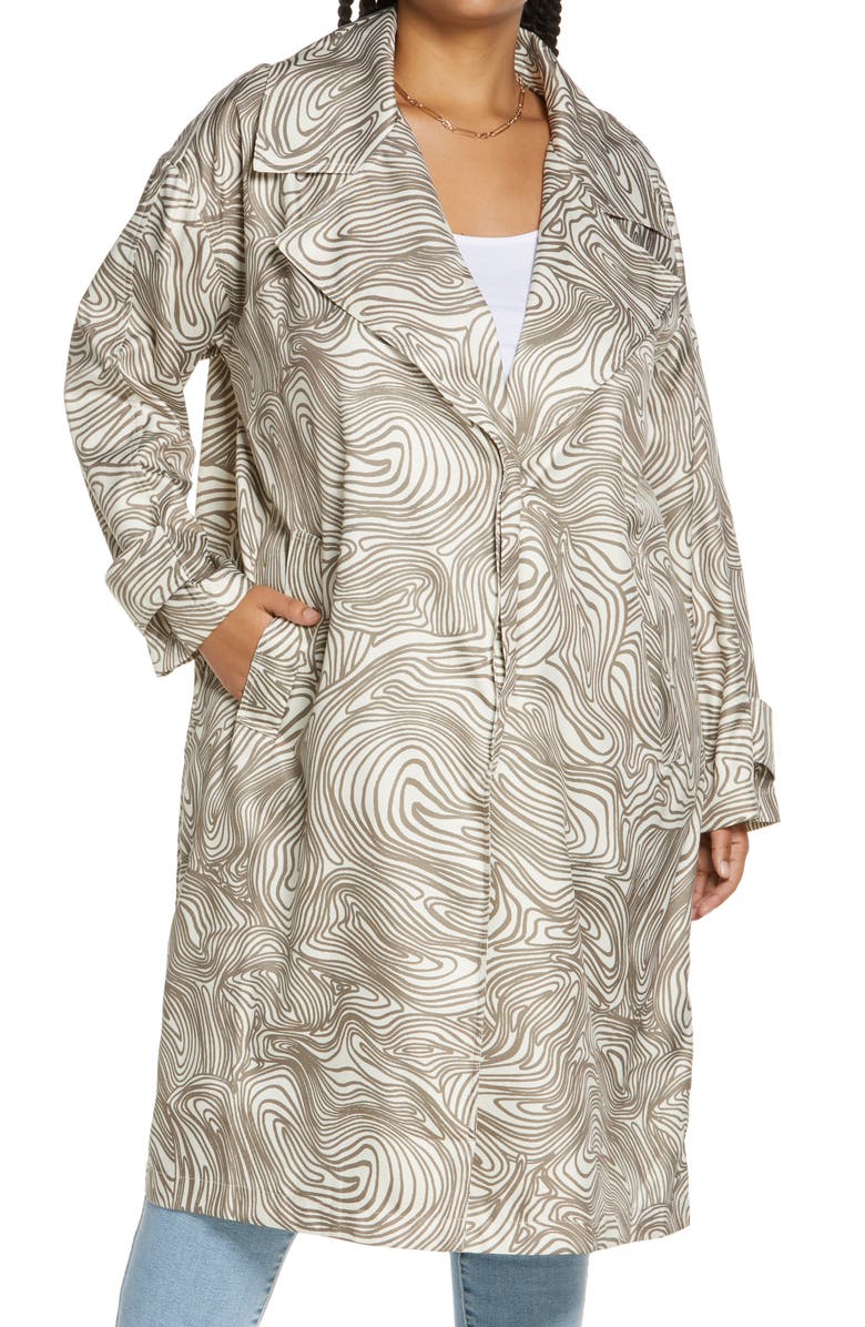 Open Edit OVERSIZED STATEMENT TRENCH, Alternate, color,