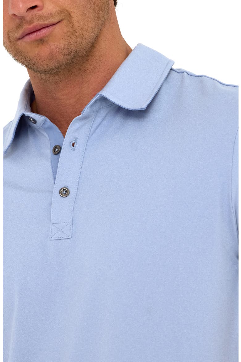 Phineas Luxe Jersey Polo, Alternate, color, HEATHER HIGH TIDE/ BLUEBELL