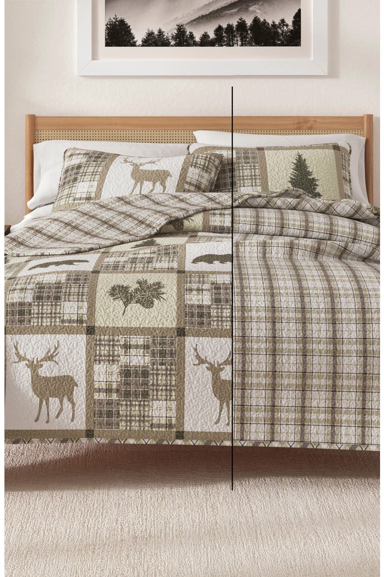 Lodge Patchwork Quilt Set, Alternate, color, STONEHURST