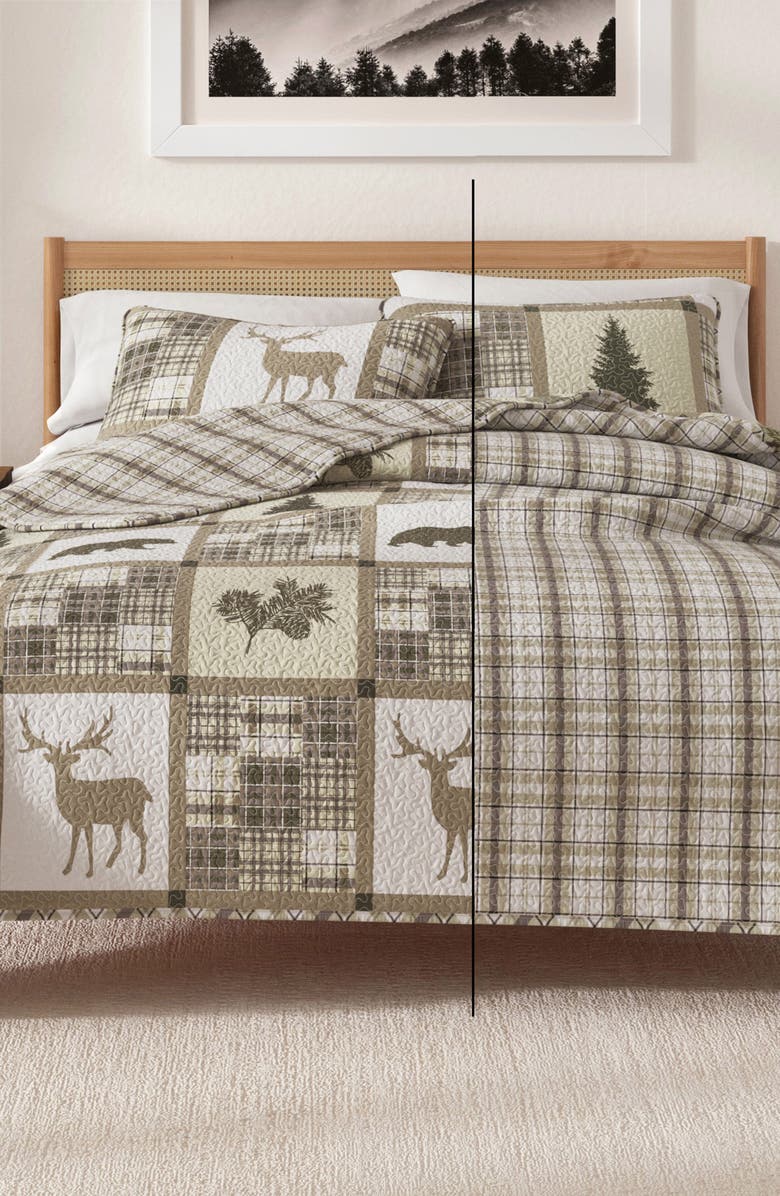 Woven & Weft Lodge Patchwork Quilt Set, Alternate, color, Stonehurst