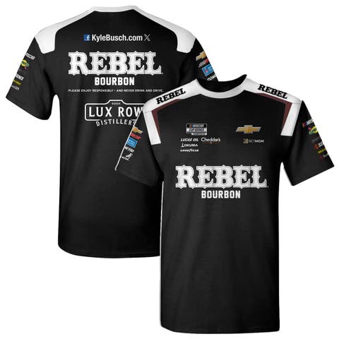 Men's Richard Childress Racing Team Collection  Black Kyle Busch Rebel Bourbon Uniform T-Shirt
