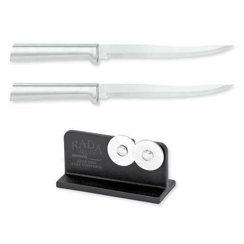Cutlery 6.625 Carver Boning Knife Set of 2 & Quick Edge Knife Sharpener