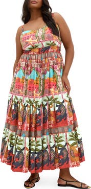 City Chic Karina Print Sleeveless Maxi Dress