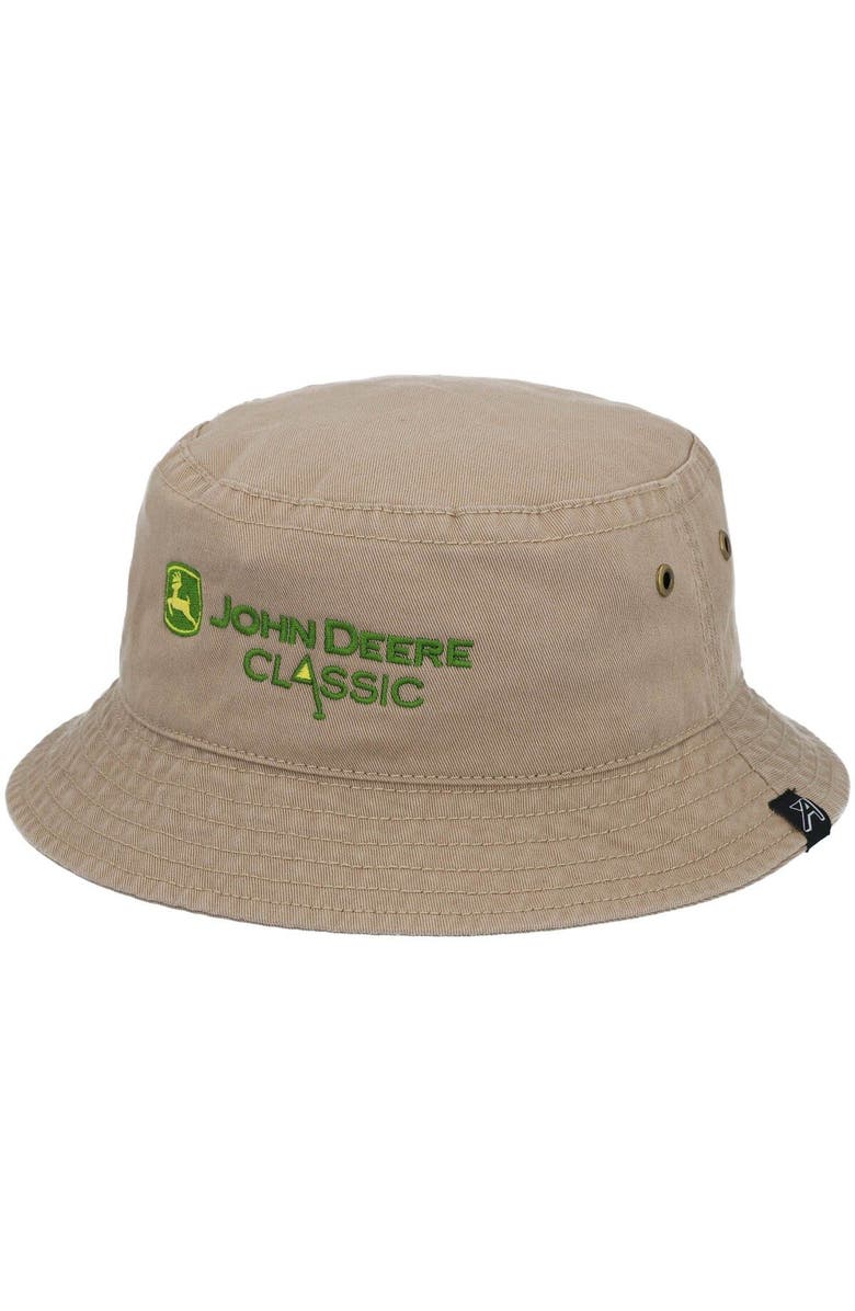 AHEAD Men's Ahead Khaki John Deere Classic Skipper Bucket Hat, Main, color, 