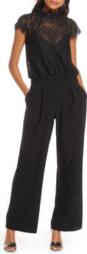 Julia Jordan Lace Blouson Jumpsuit