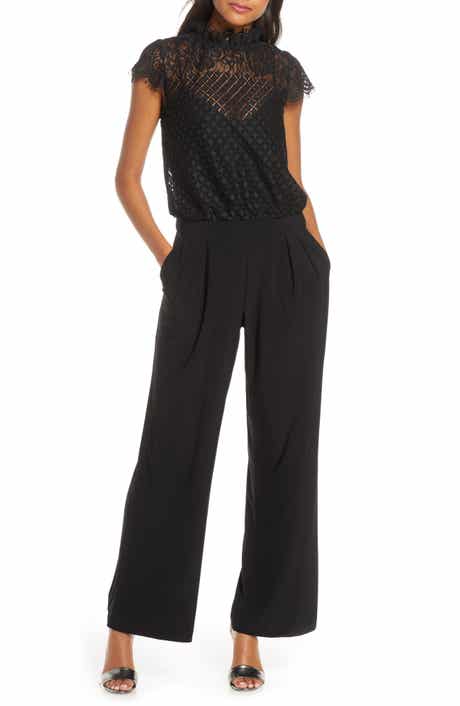 Julia Jordan Lace Blouson Jumpsuit