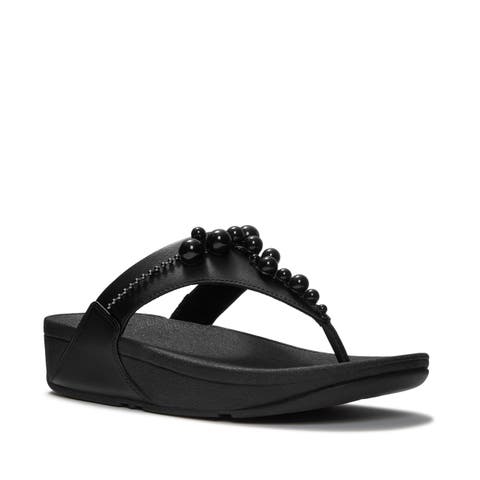 Lulu Beaded Toe-Post Sandals