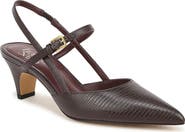 Franco Sarto Mattea Lizard Embossed Pointed Toe Slingback Pump