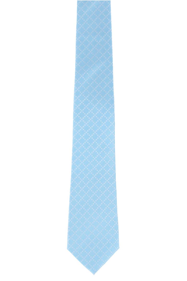 Rowan Geo Pattern Silk Tie, Alternate, color, BLUE