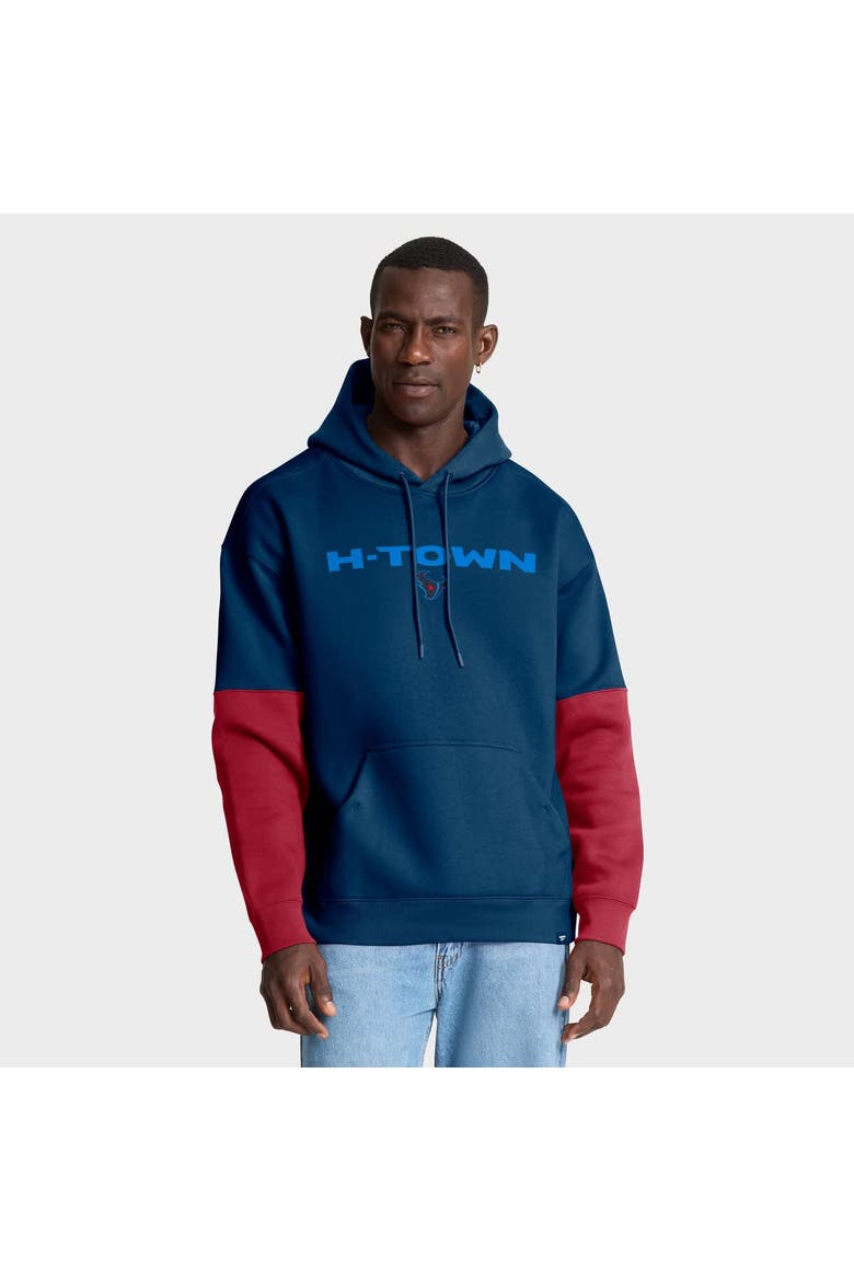 Men's Fanatics Navy Houston Texans Helmet Alt Pullover Hoodie, Alternate, color, Navy