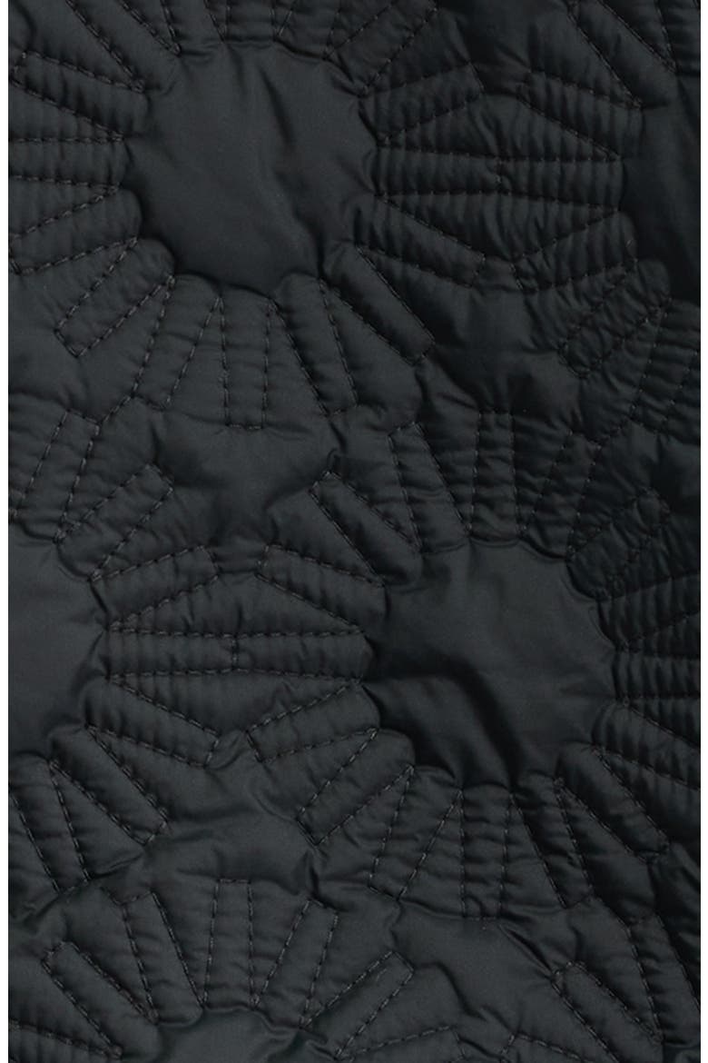 Solein Oversized Collar Quilted Jacket, Alternate, color, BLACK