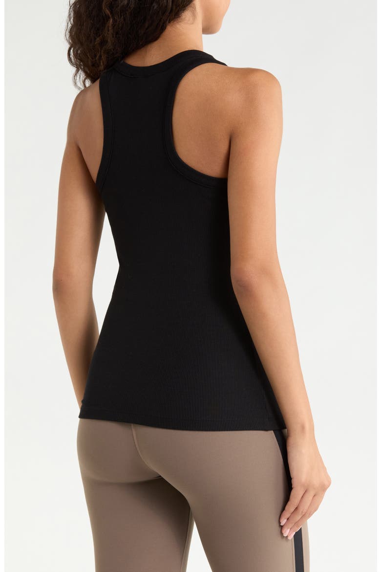 Kiki Rib Racerback Tank, Alternate, color, BLACK