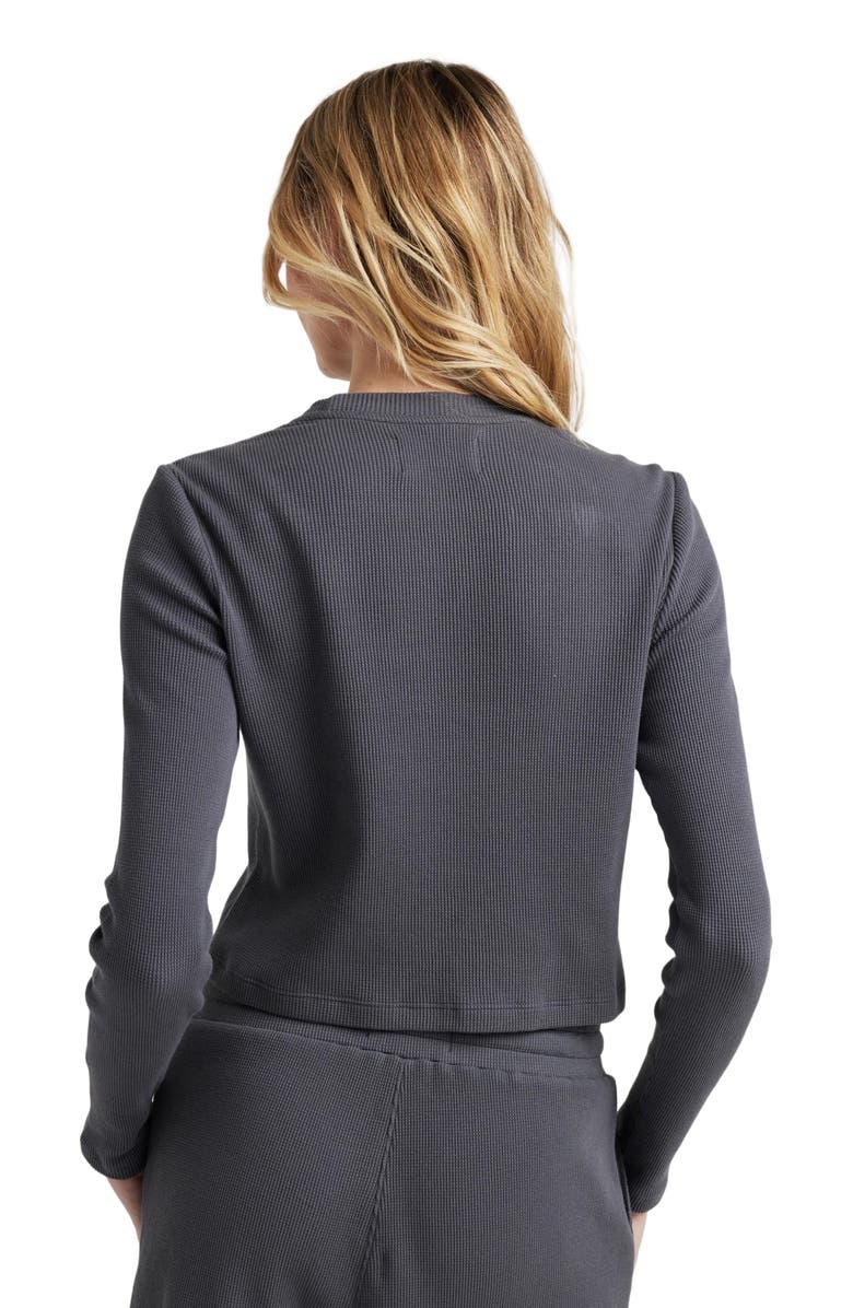 Losano Organic Cotton Long Sleeve Crew, Alternate, color, Charcoal