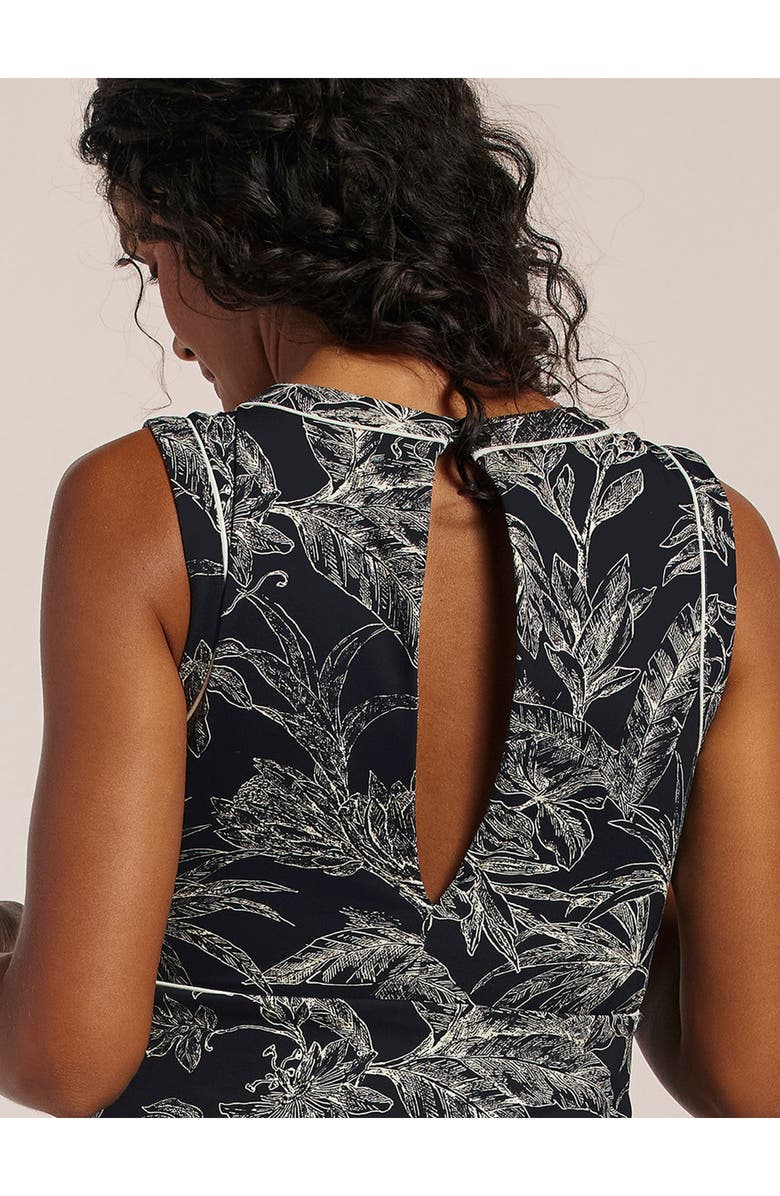 Tori Richard Gingerly Midge Romper, Alternate, color, Black