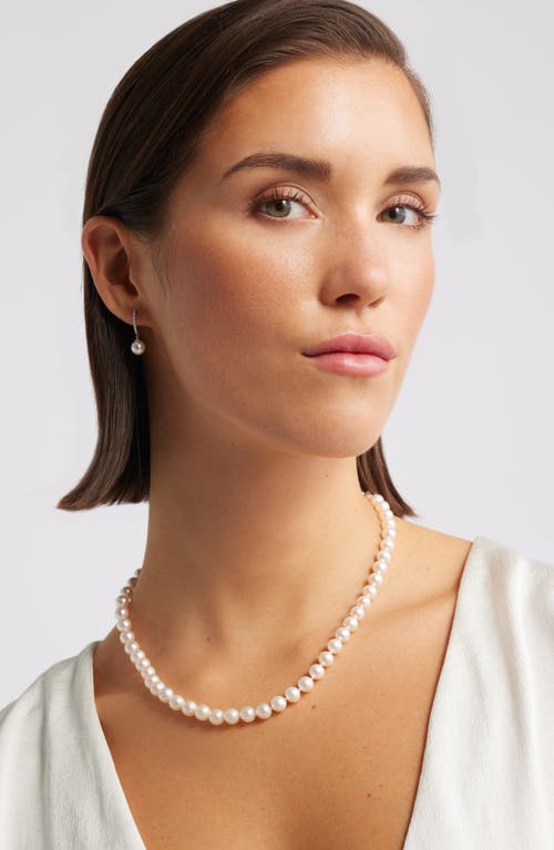Nordstrom Akoya Pearl Necklace In White