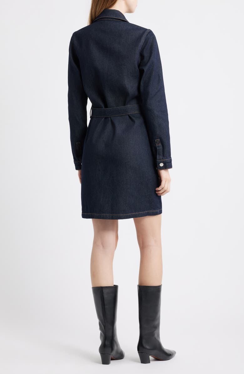 Rails Jefferson Belted Long Sleeve Utility Mini Shirtdress, Alternate, color, Midnight Blue
