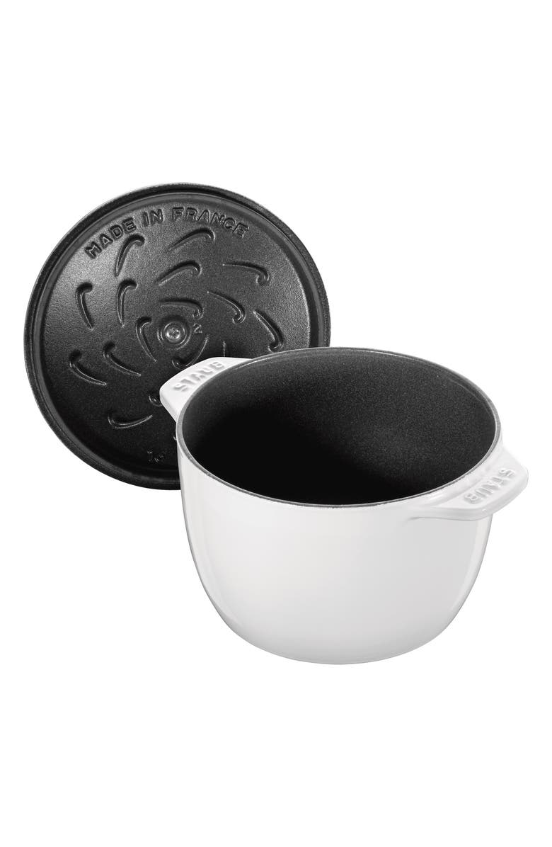 Staub 1.5-Quart Enameled Cast Iron Petite French/Dutch Oven, Alternate, color, White