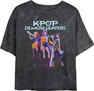 KPop Demon Hunters Junior's KPop Demon Hunters Girls Group Shot Logo Graphic T-Shirt