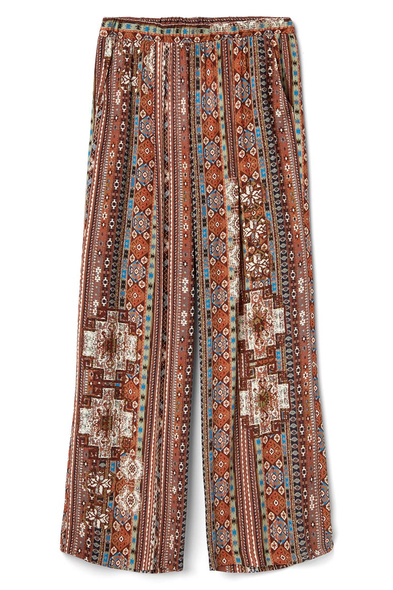 Island Print Wide Leg Pants, Alternate, color, PRINT