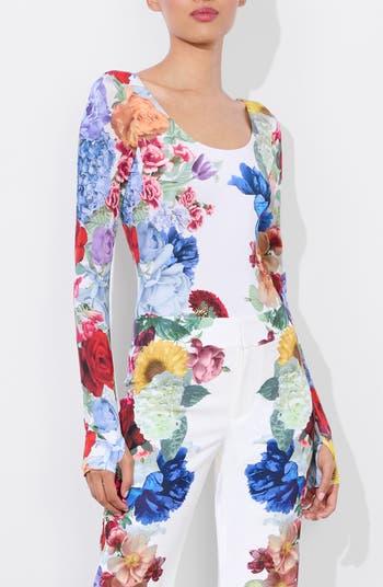 Rhys Floral Print Long Sleeve Bodysuit