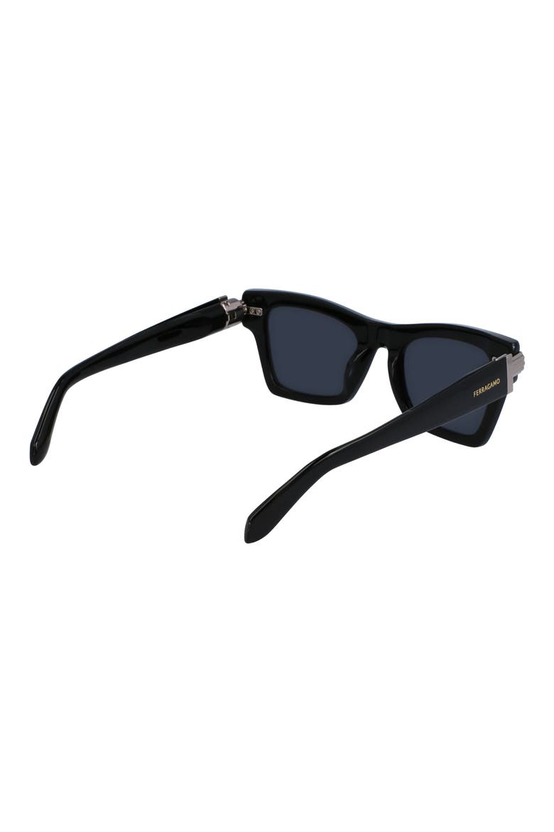 Prisma 52mm Rectangular Sunglasses, Alternate, color, BLACK
