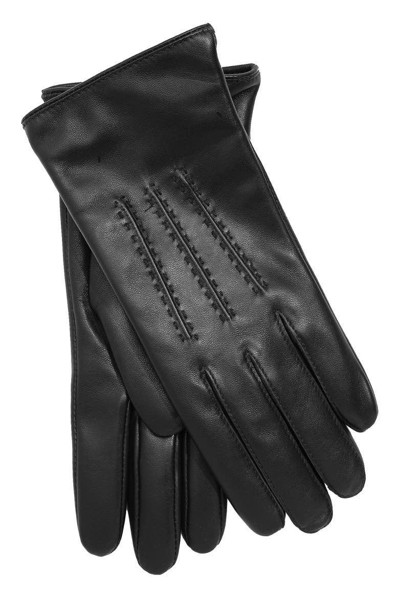 Vintage Leather Gloves, Alternate, color, BLACK