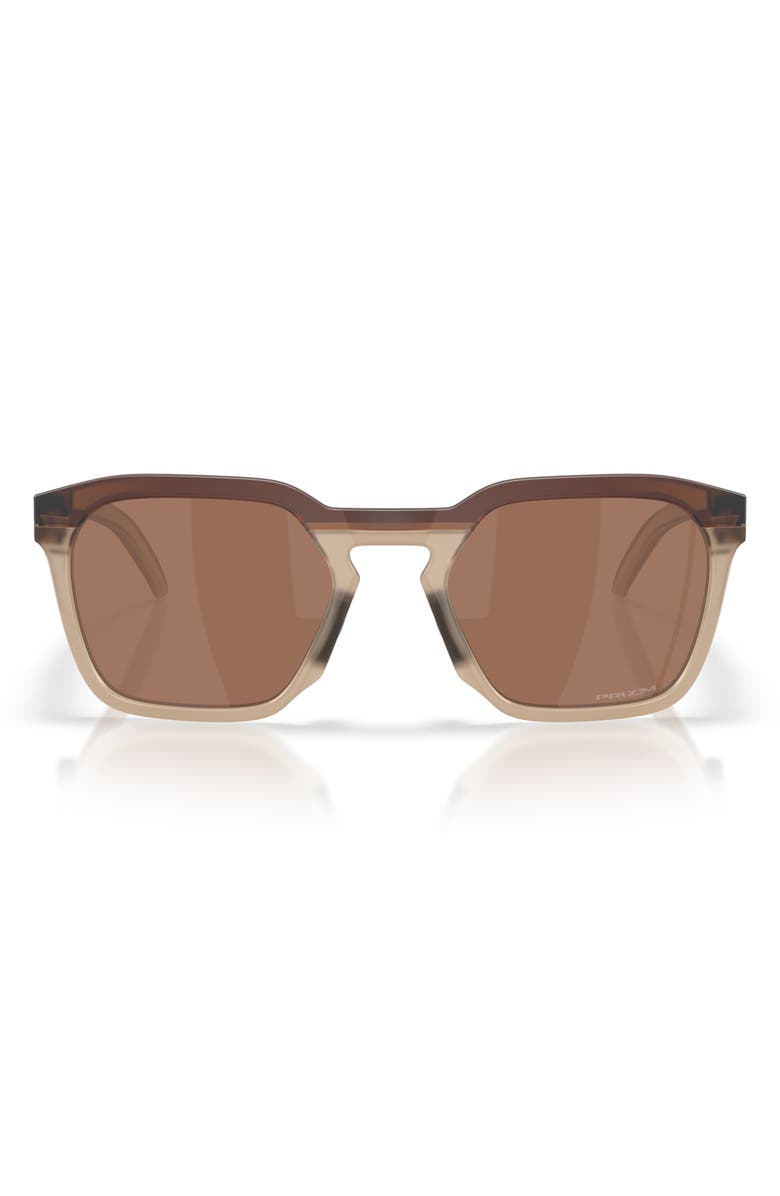 Oakley HSTN 54mm Prizm<sup>™</sup> Square Sunglasses, Main, color, Matte Rootbeer / Prizm