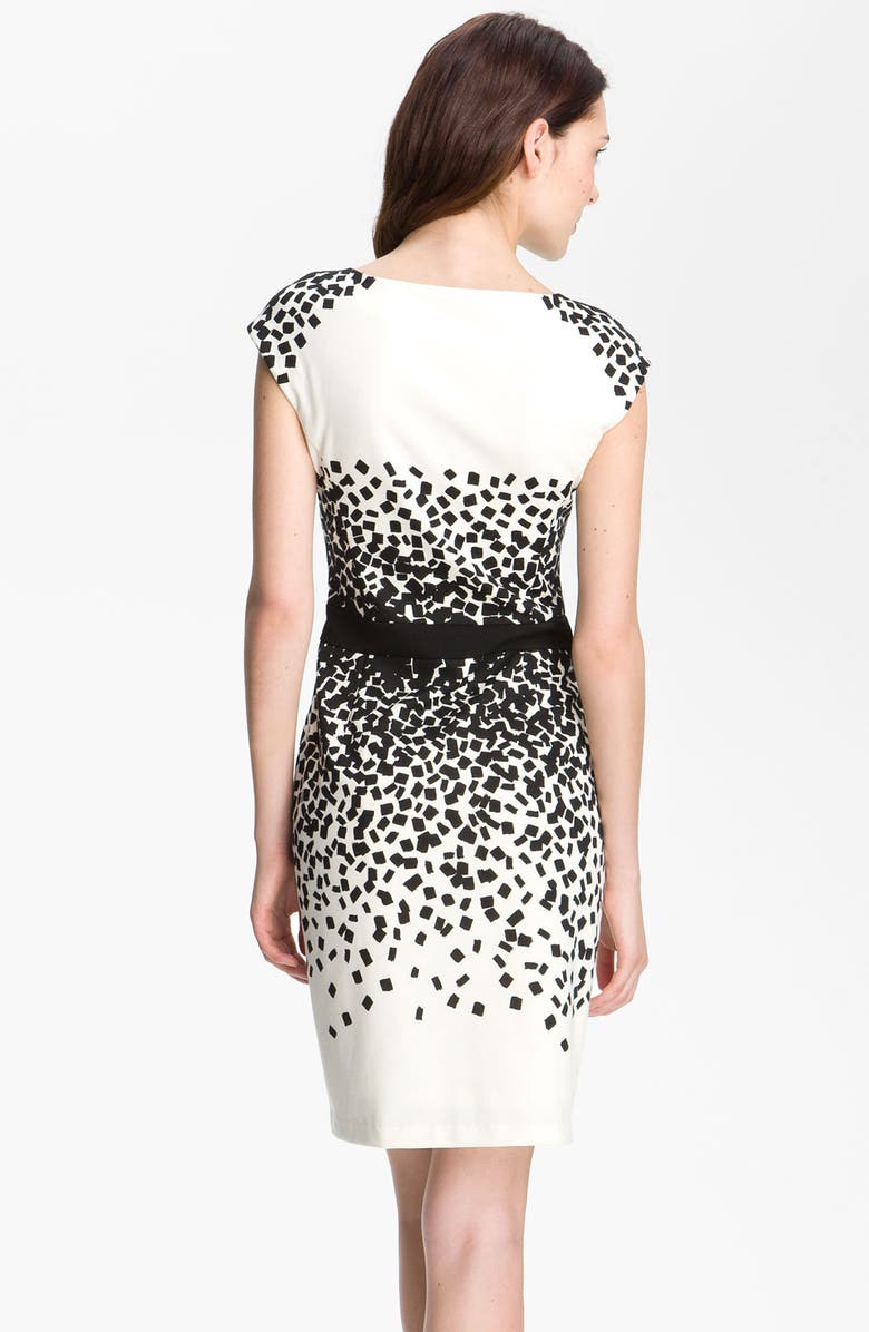 Maggy London Scatter Print Ponte Sheath Dress, Alternate, color,