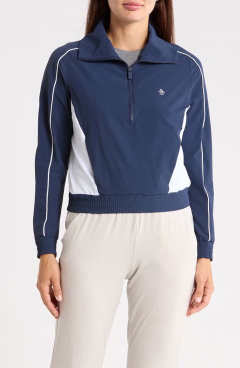 Cropped Quarter Zip Pullover