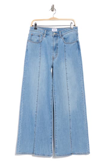 Hudson Jeans Jolene High Waist Front Slit Wide Leg Jeans