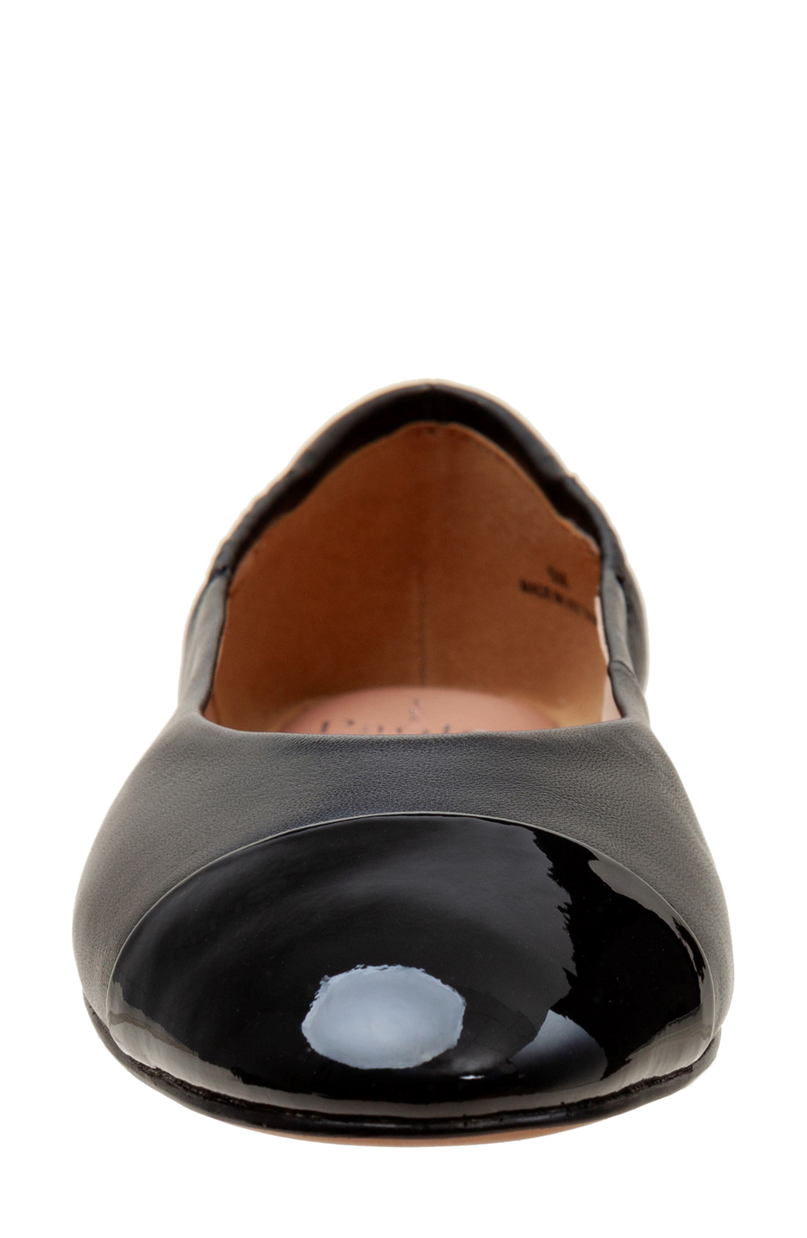 Linea Paolo Nolan Cap Toe Ballet Flat, Alternate, color, Black