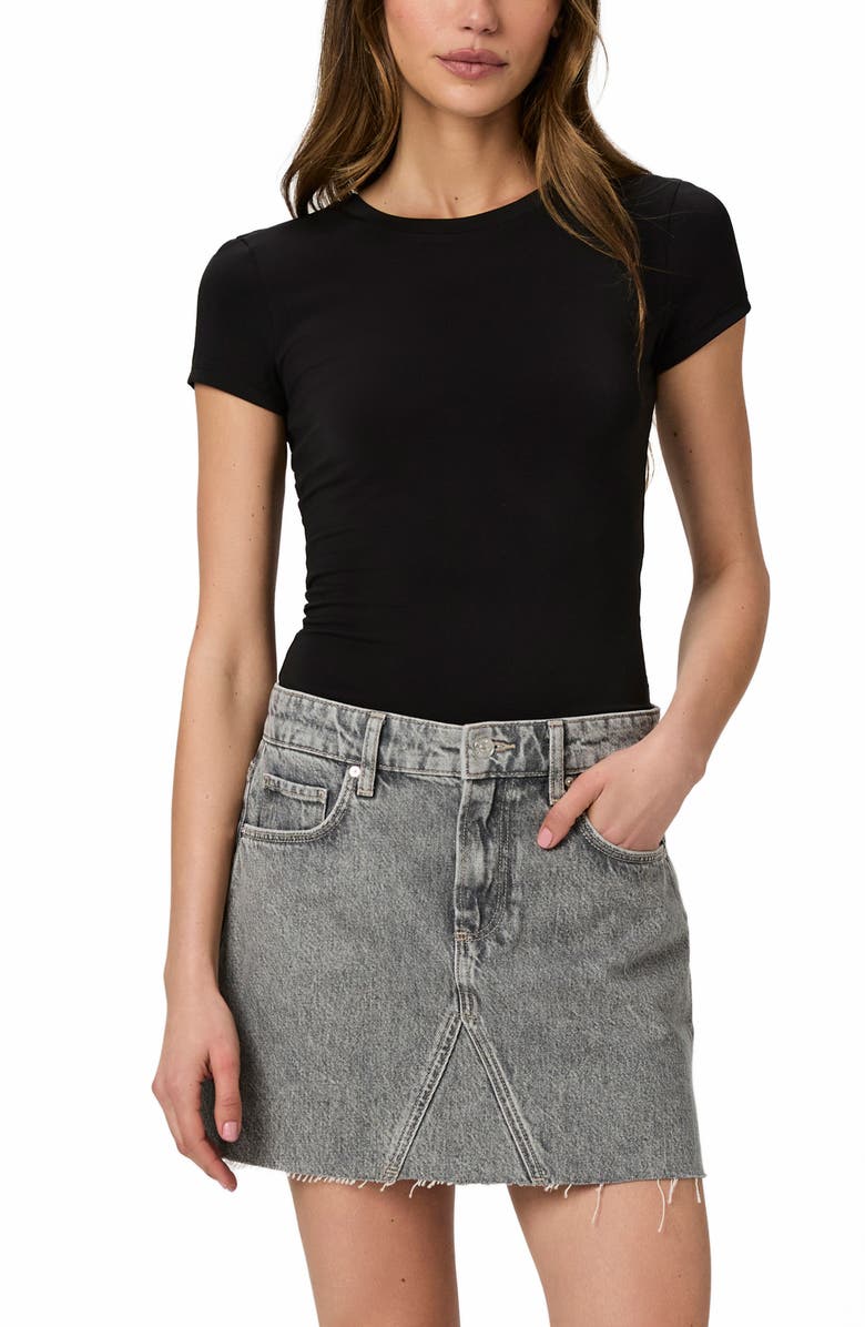 PAIGE Jessie Denim Miniskirt, Alternate, color, Misty Morning