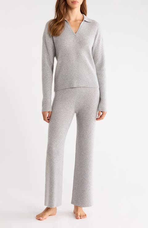 2-Piece Cashmere Rib Lounge Set