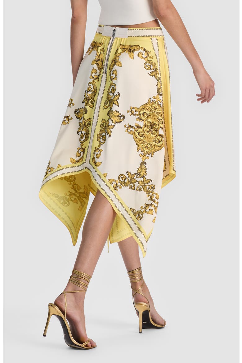 Davina Print Handkerchief Hem Skirt, Alternate, color, GOLDEN COAST