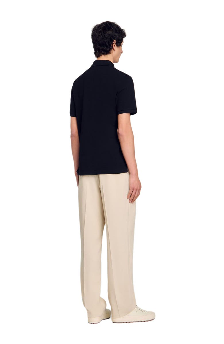SANDRO Cotton polo shirt, Alternate, color, Black
