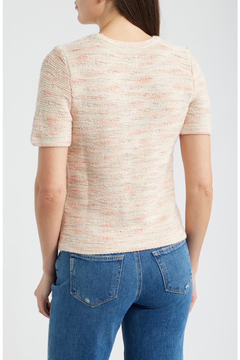 Wave Stitch Cotton Blend Sweater, Alternate, color, PINK MULTI