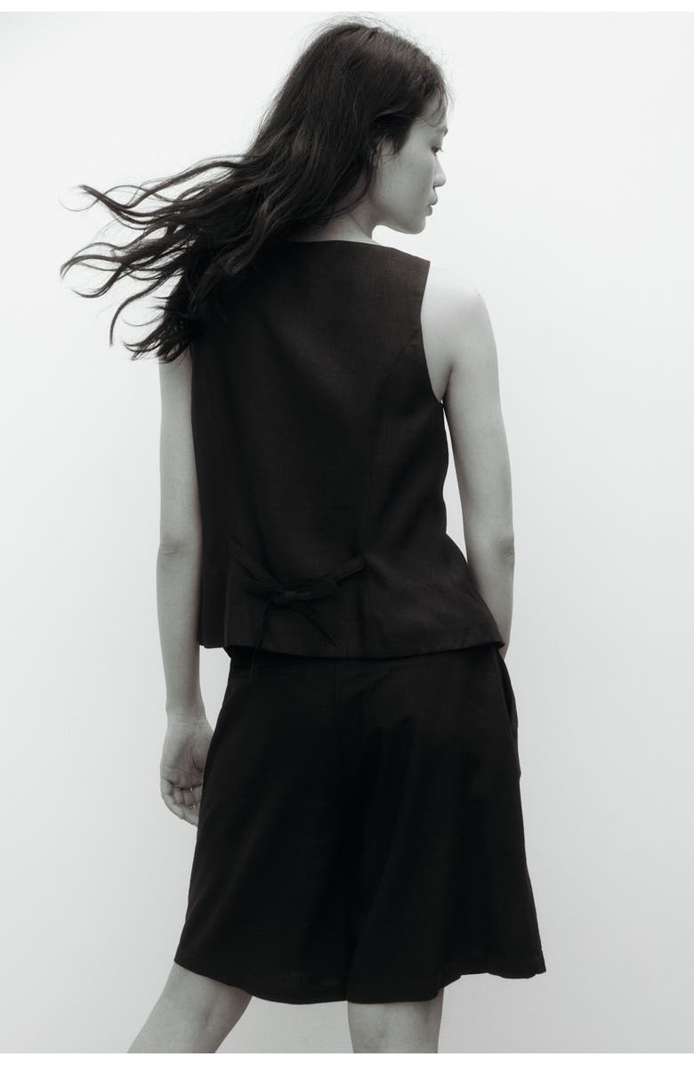 H&M Linen-blend Bermuda Shorts, Alternate, color, 