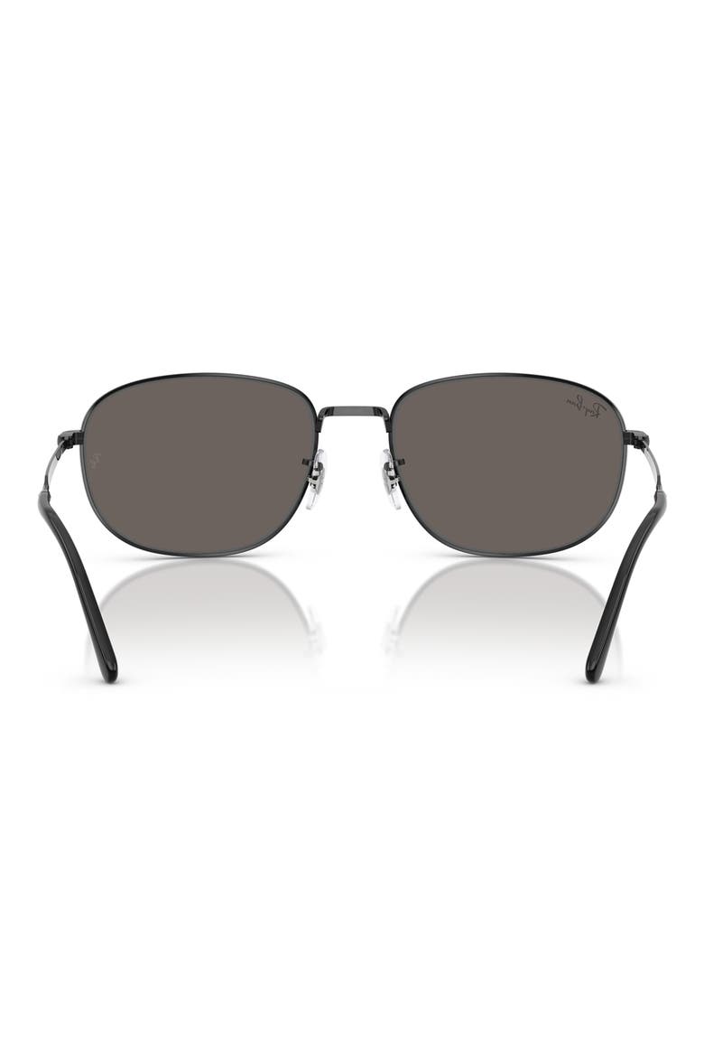 60mm Pillow Sunglasses, Alternate, color, BLACK